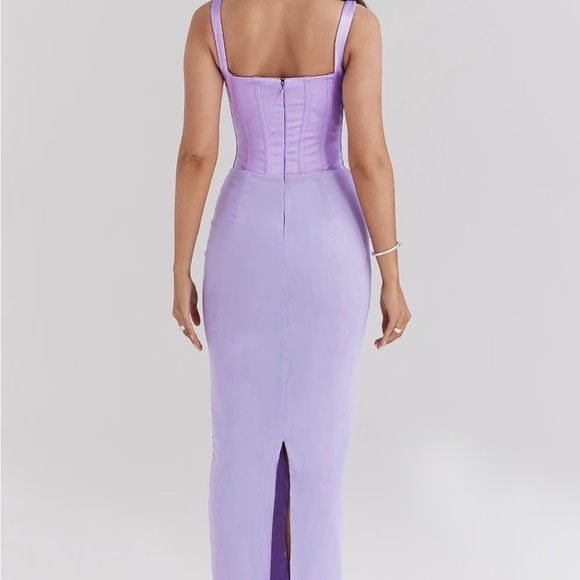 House of CB Breeze Orchid Satin Corset Maxi Dress - Picture 7 of 16